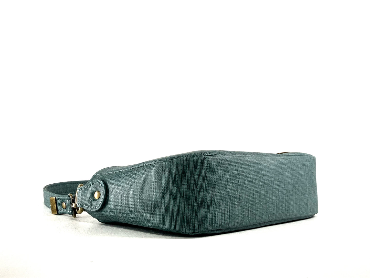 Small muted aqua shoulder or crossbody bag