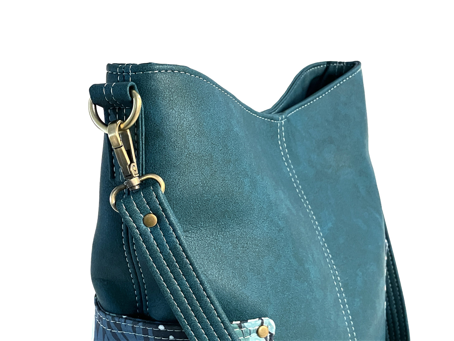 Teal Bucket Bag with Jellyfish