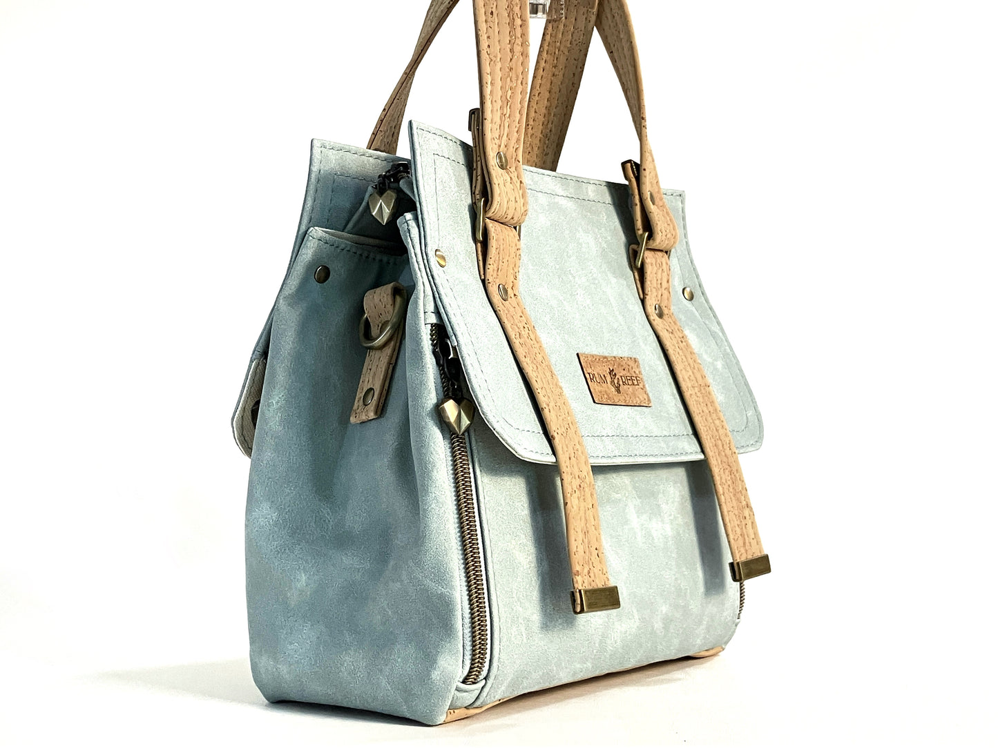 Seasalt Suede Handbag or Crossbody bag with double exterior zippers