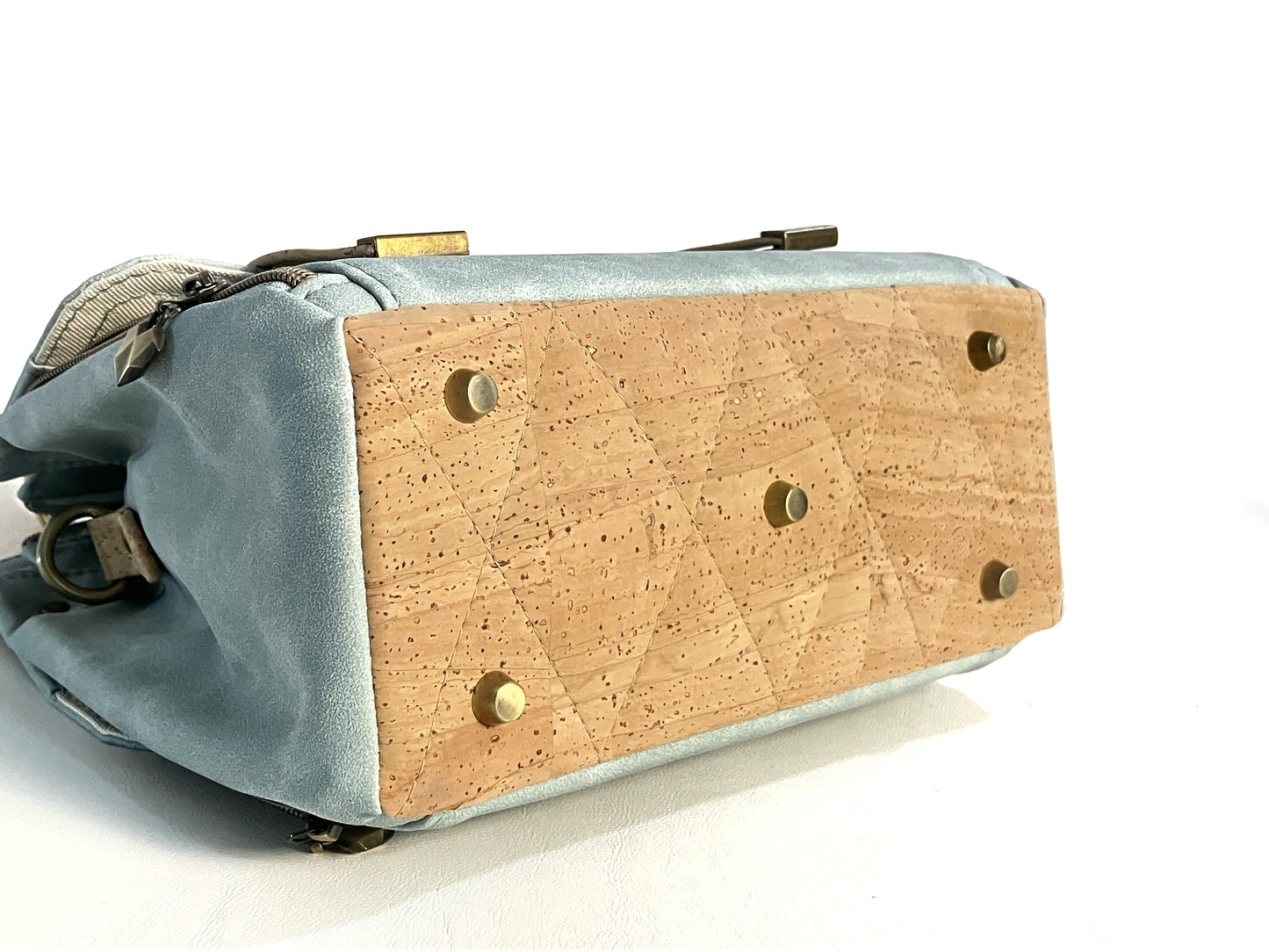 Seasalt Suede Handbag or Crossbody bag with double exterior zippers