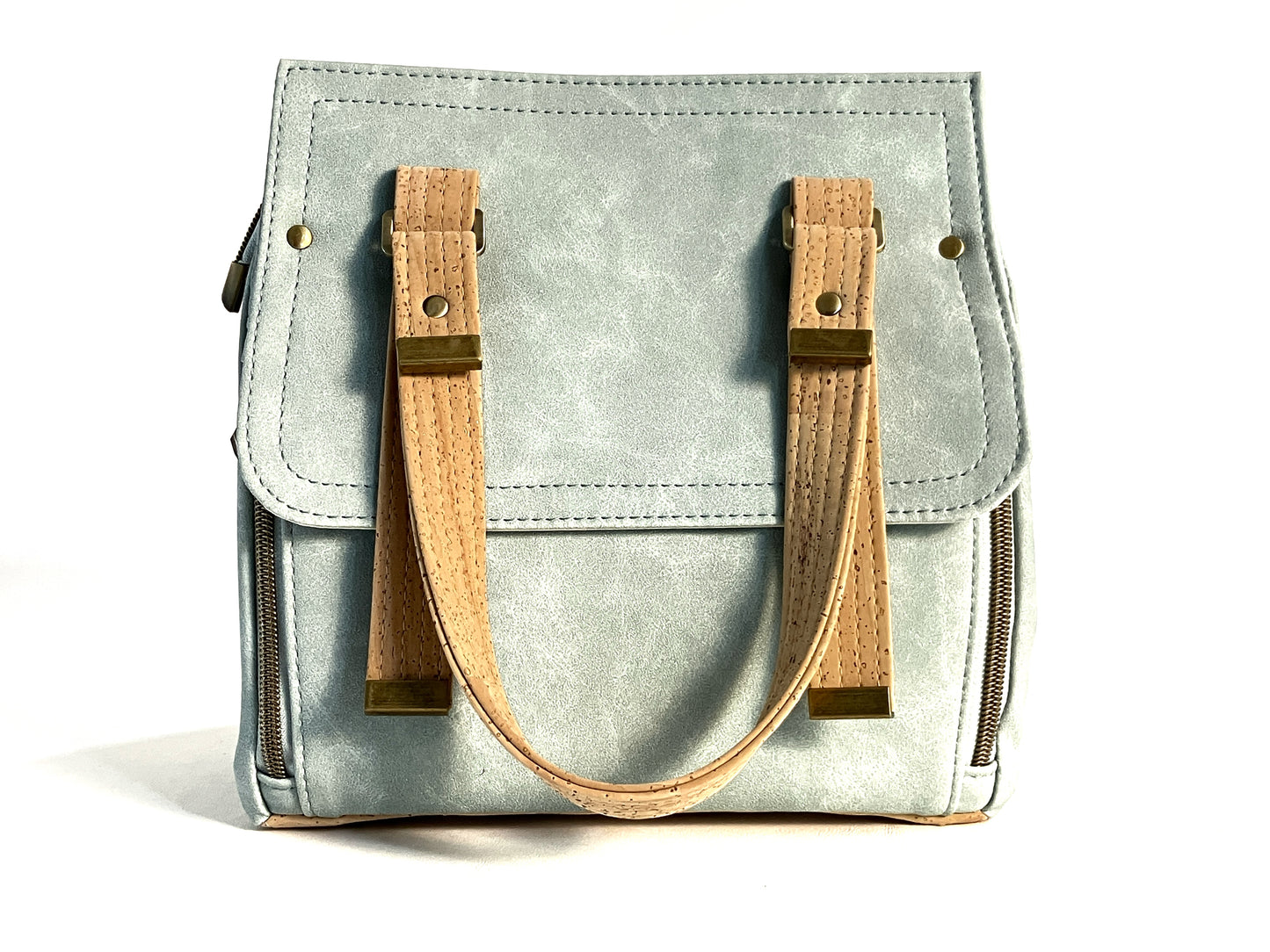 Seasalt Suede Handbag or Crossbody bag with double exterior zippers