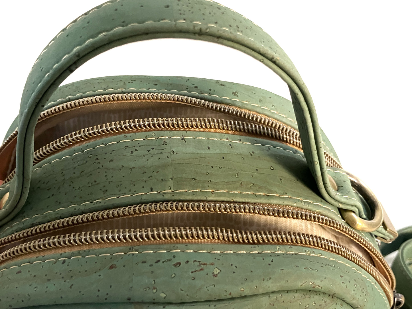 Mini Bowler Bag with Monstera Leaf Details