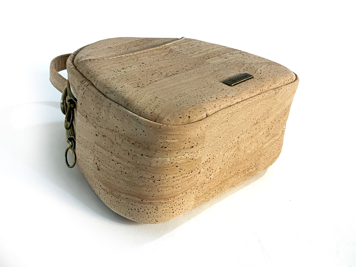 Natural Cork Mini Bowler Bag
