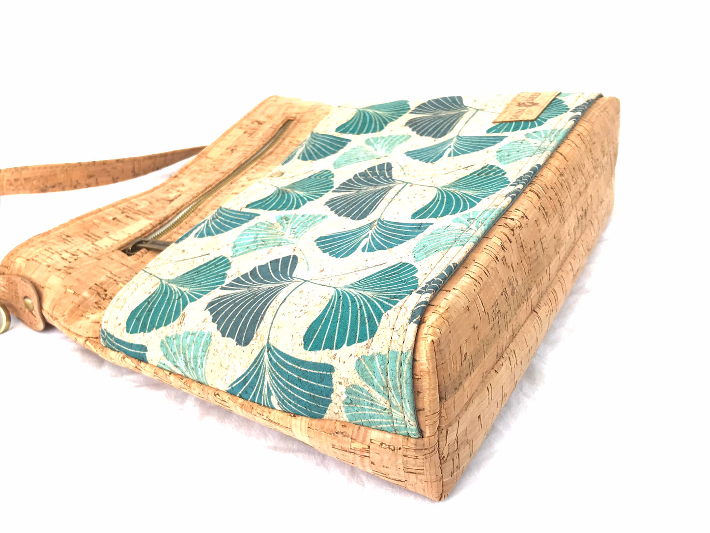 Cork Ginkgo Crossbody with Large Outer Pockets