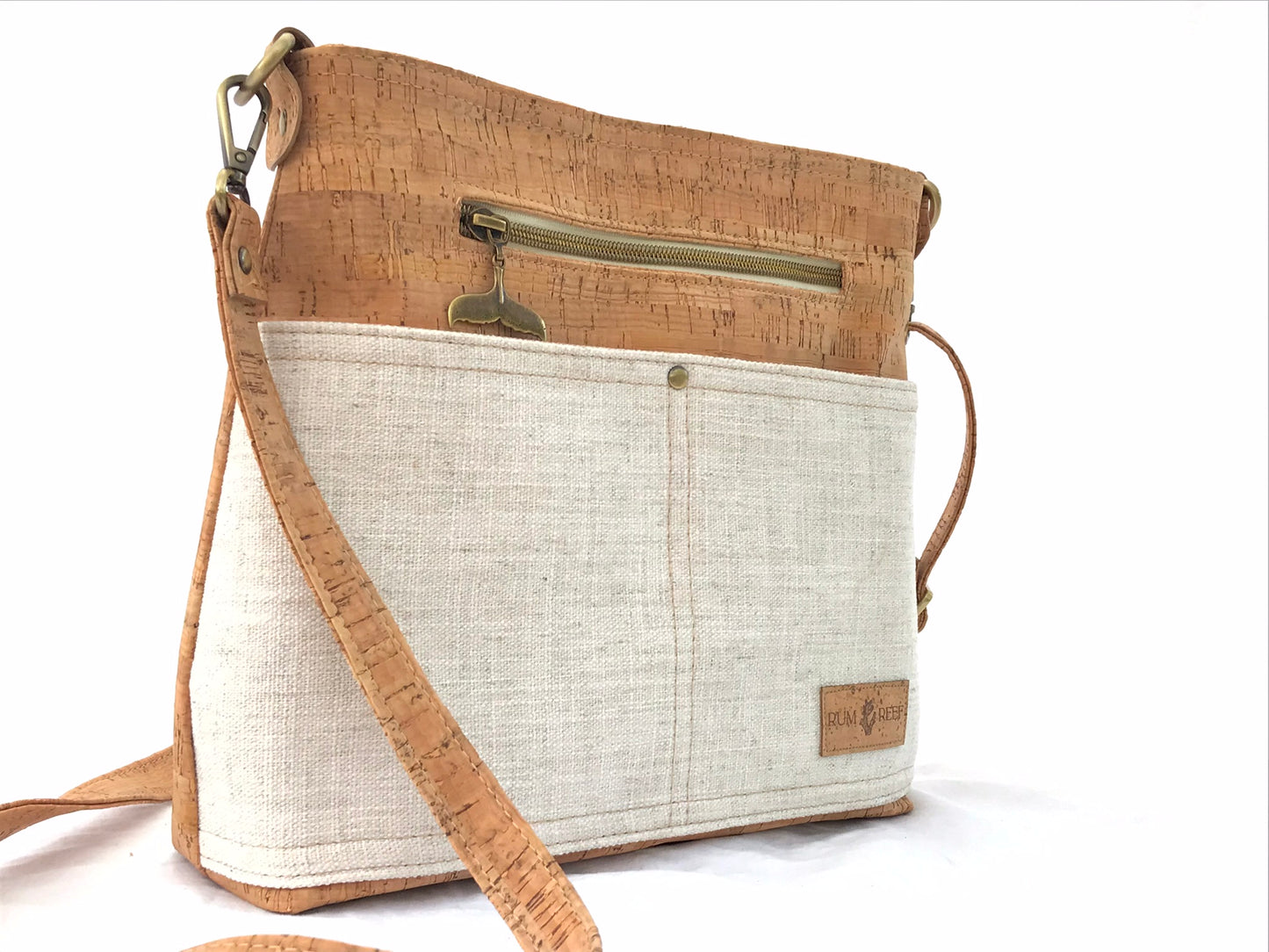 Medium Cork Crossbody with Big Front Pockets