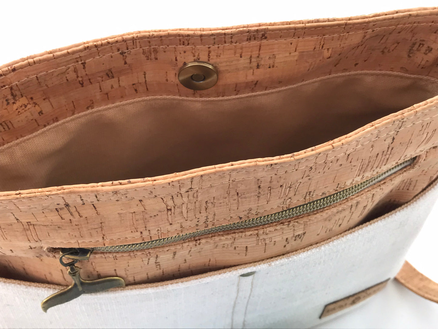 Medium Cork Crossbody with Big Front Pockets