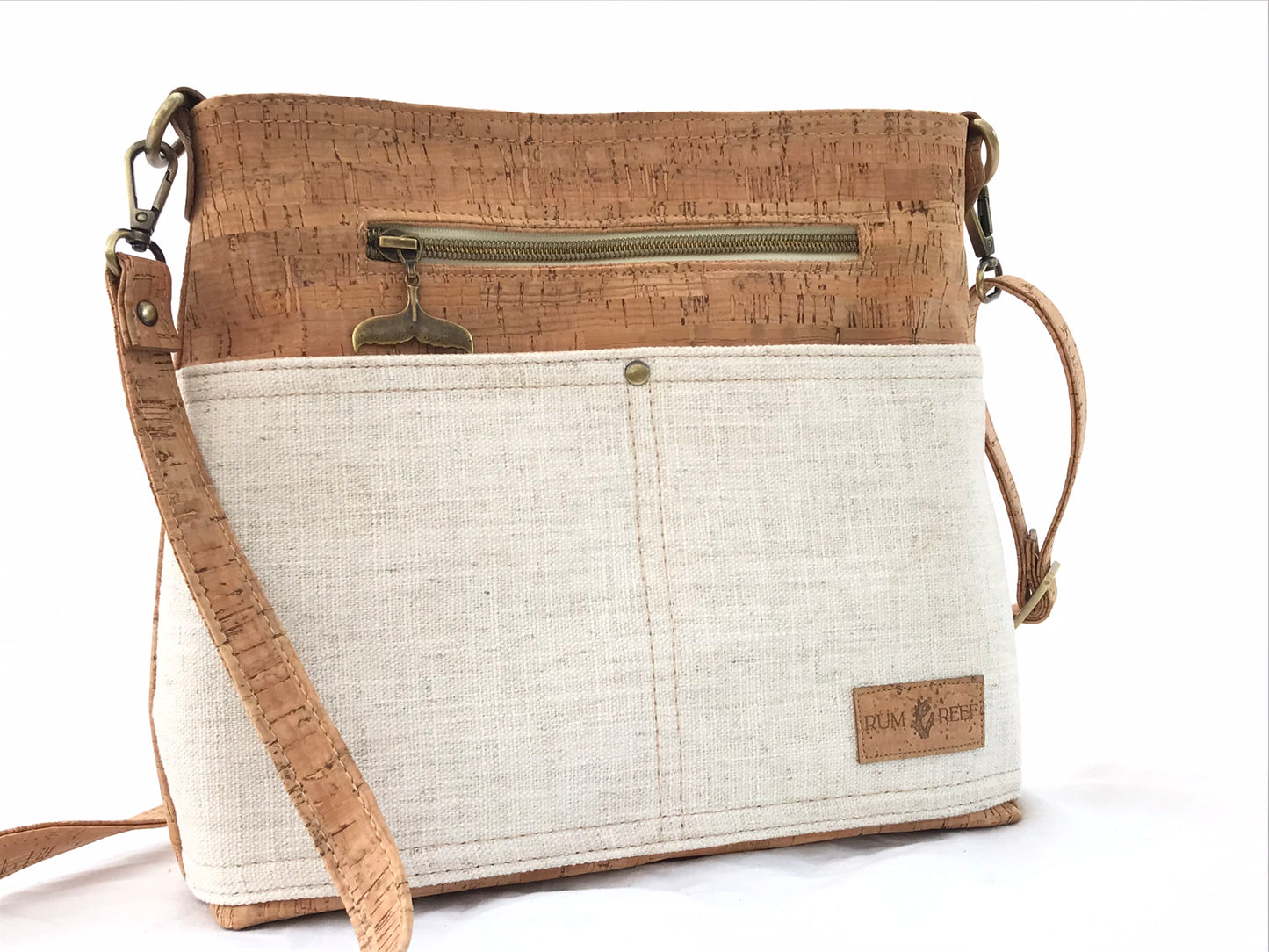 Medium Cork Crossbody with Big Front Pockets