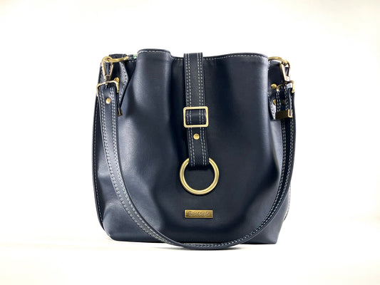 Slouchy Navy Shoulder Bag – Jellyfish Interior