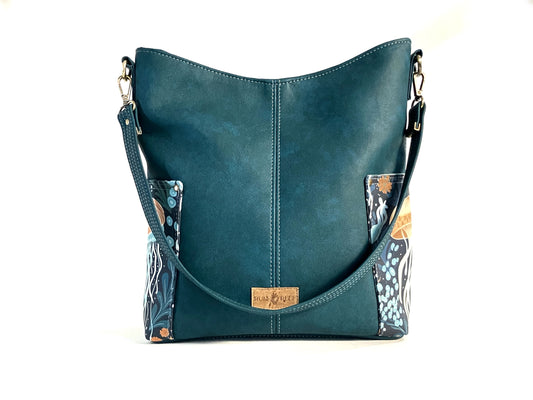 Teal Bucket Bag with Jellyfish