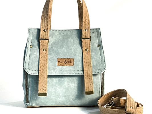 Seasalt Suede Handbag or Crossbody bag with double exterior zippers