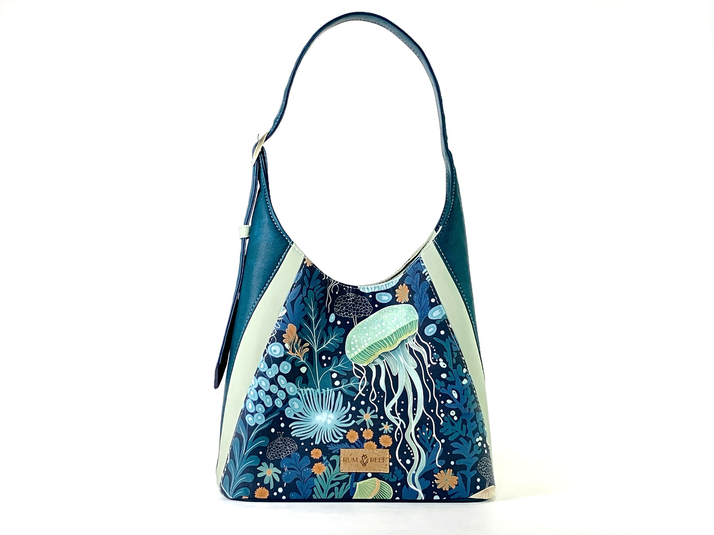 Large Jellyfish Handbag with Blue and Green Accents
