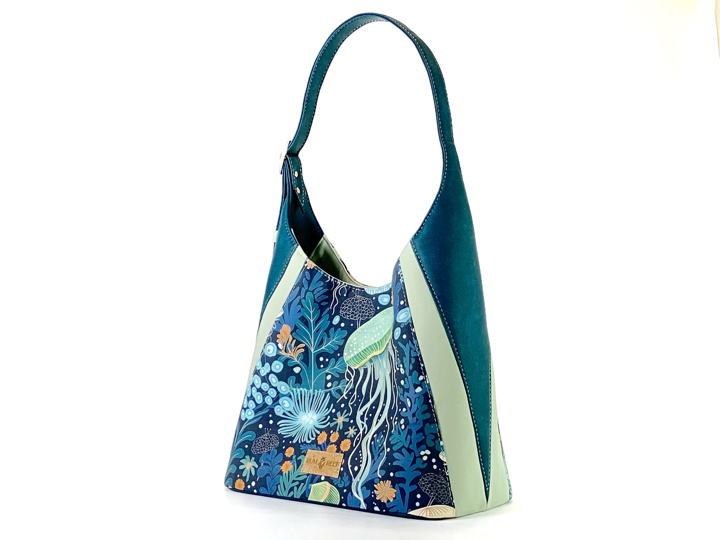 Large Jellyfish Handbag with Blue and Green Accents