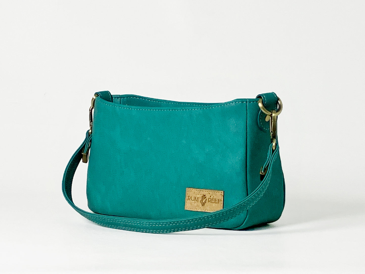 Small Crossbody / Shoulder Bag – Seaspray Teal – Octopus Lining