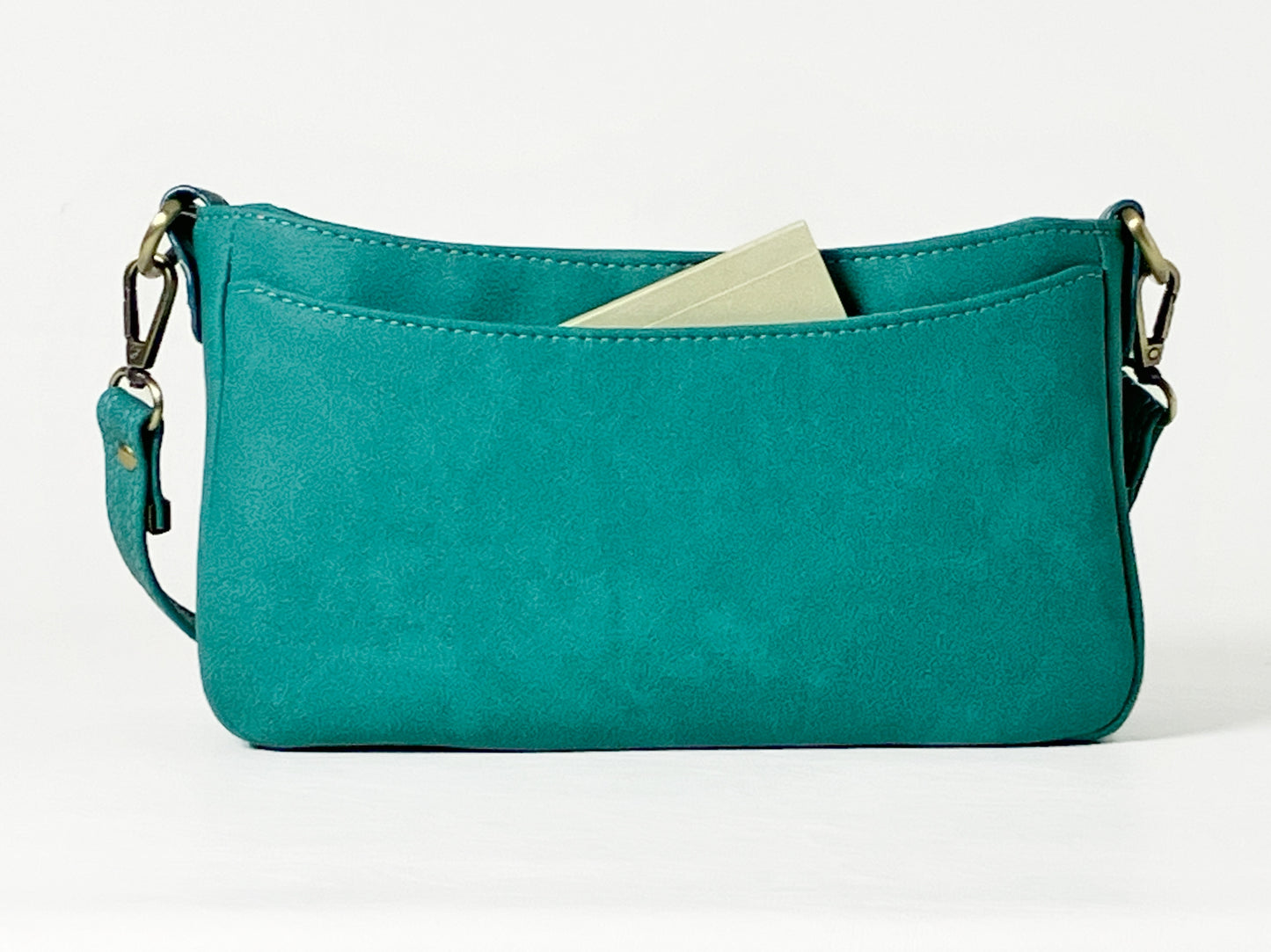 Small Crossbody / Shoulder Bag – Seaspray Teal – Octopus Lining