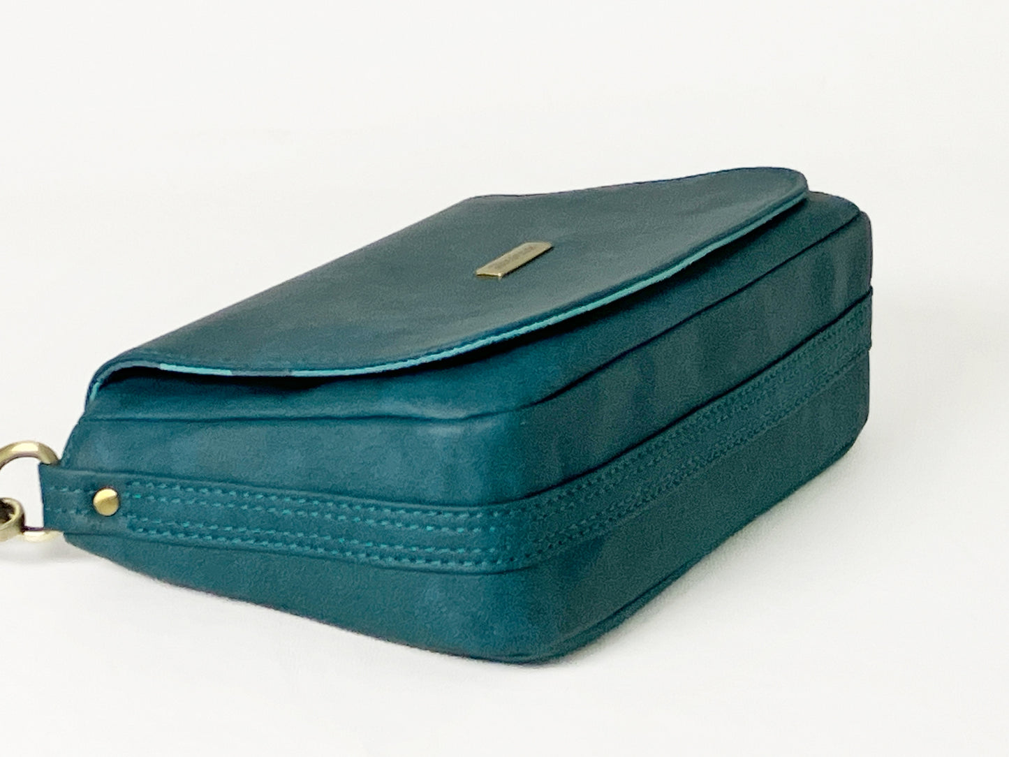Dark Teal Messenger Crossbody – Whale and Ray Lining