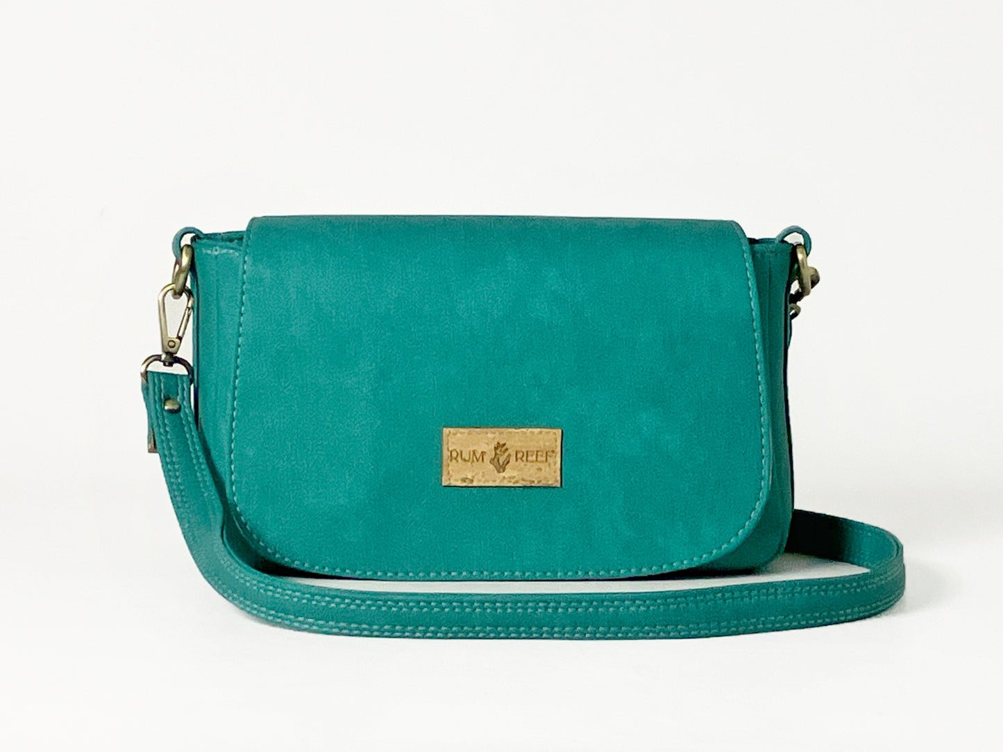 Seaspray Teal Messenger Crossbody – Octopus Lining