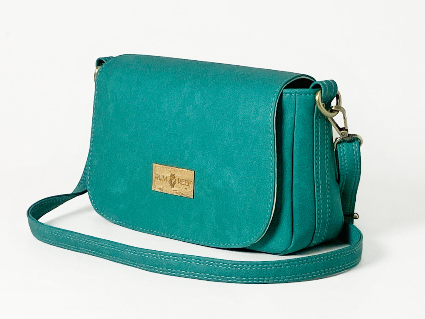 Seaspray Teal Messenger Crossbody – Octopus Lining
