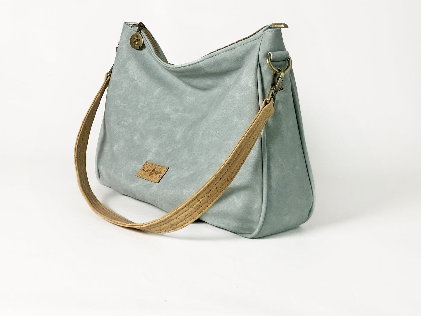 Slouchy Shoulder Bag - Sea Salt Faux Suede