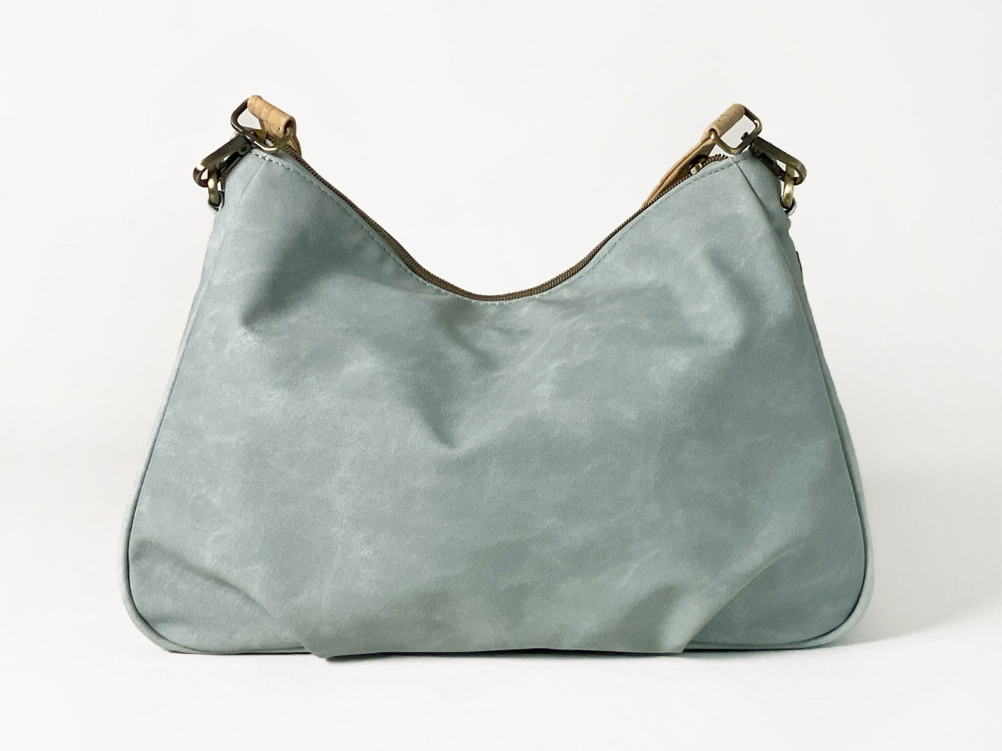 Slouchy Shoulder Bag - Sea Salt Faux Suede
