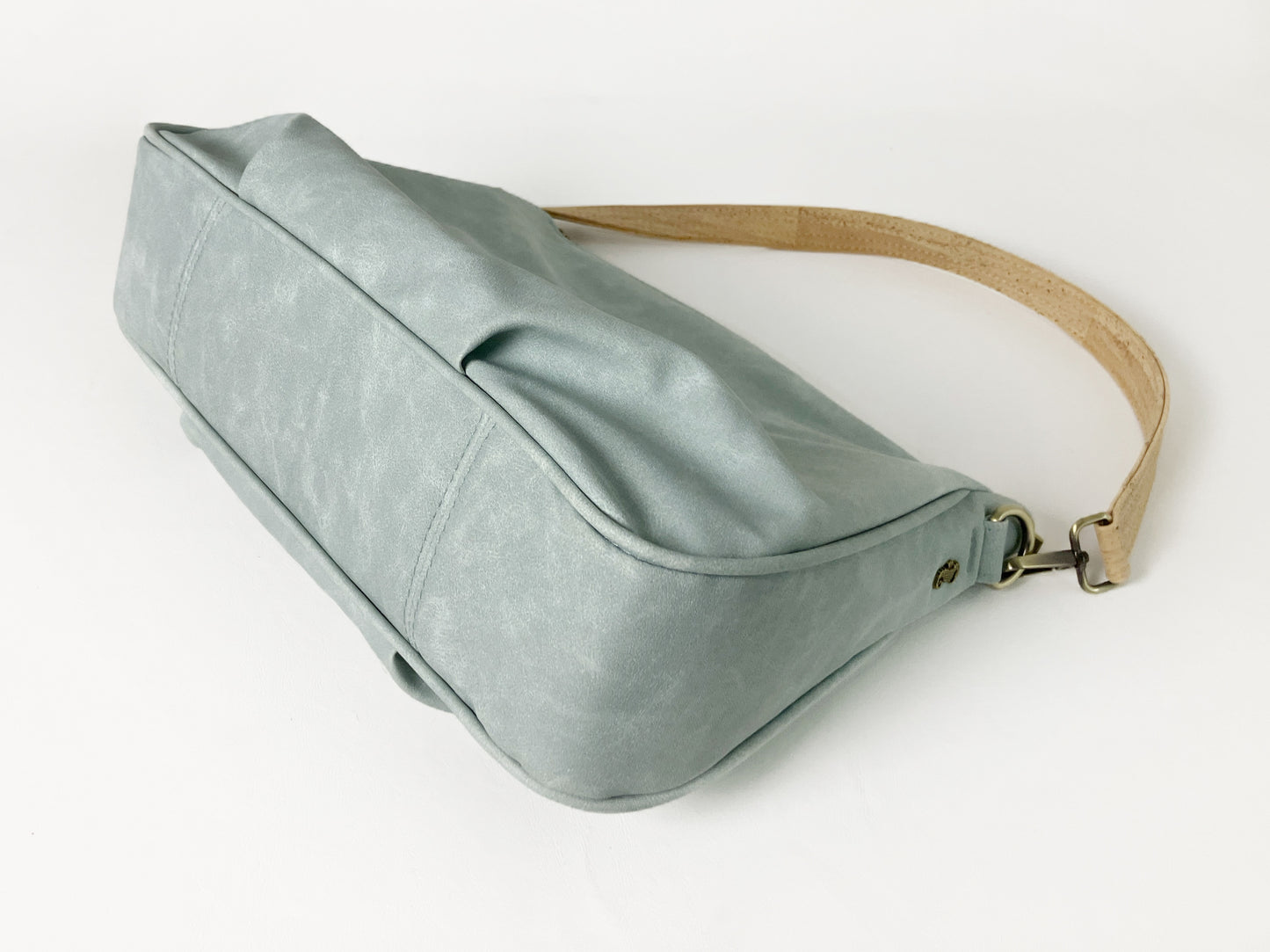 Slouchy Shoulder Bag - Sea Salt Faux Suede