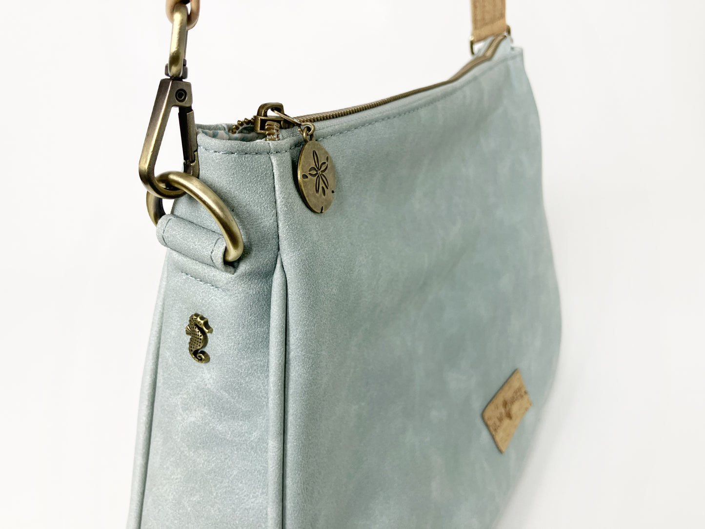 Slouchy Shoulder Bag - Sea Salt Faux Suede
