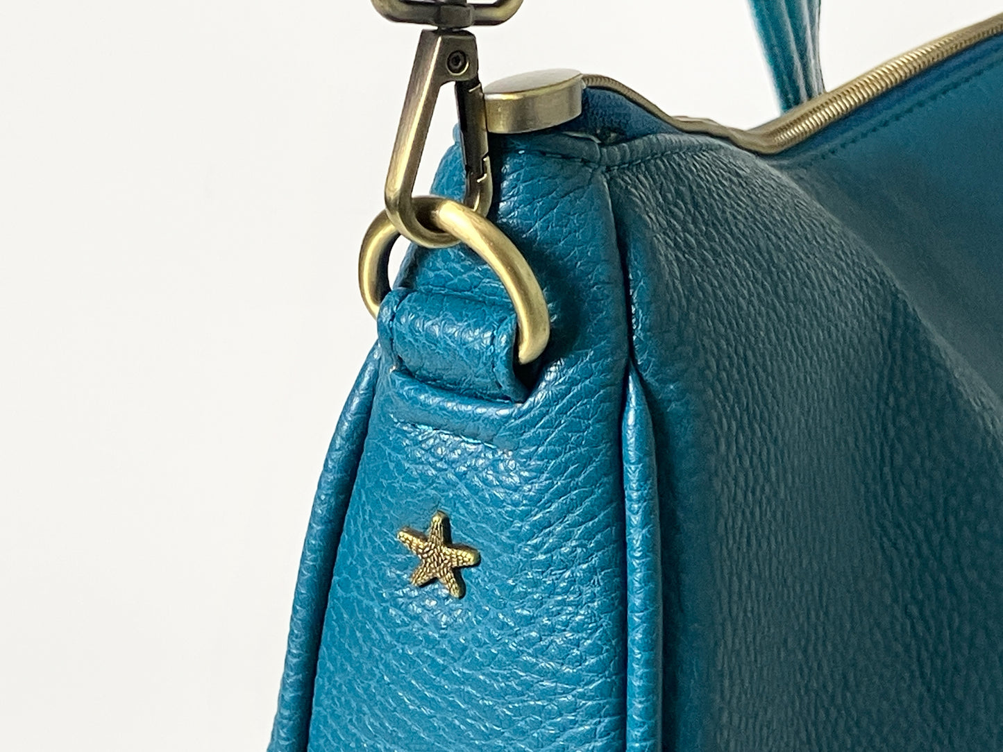 Slouchy Shoulder Bag - Peacock Teal