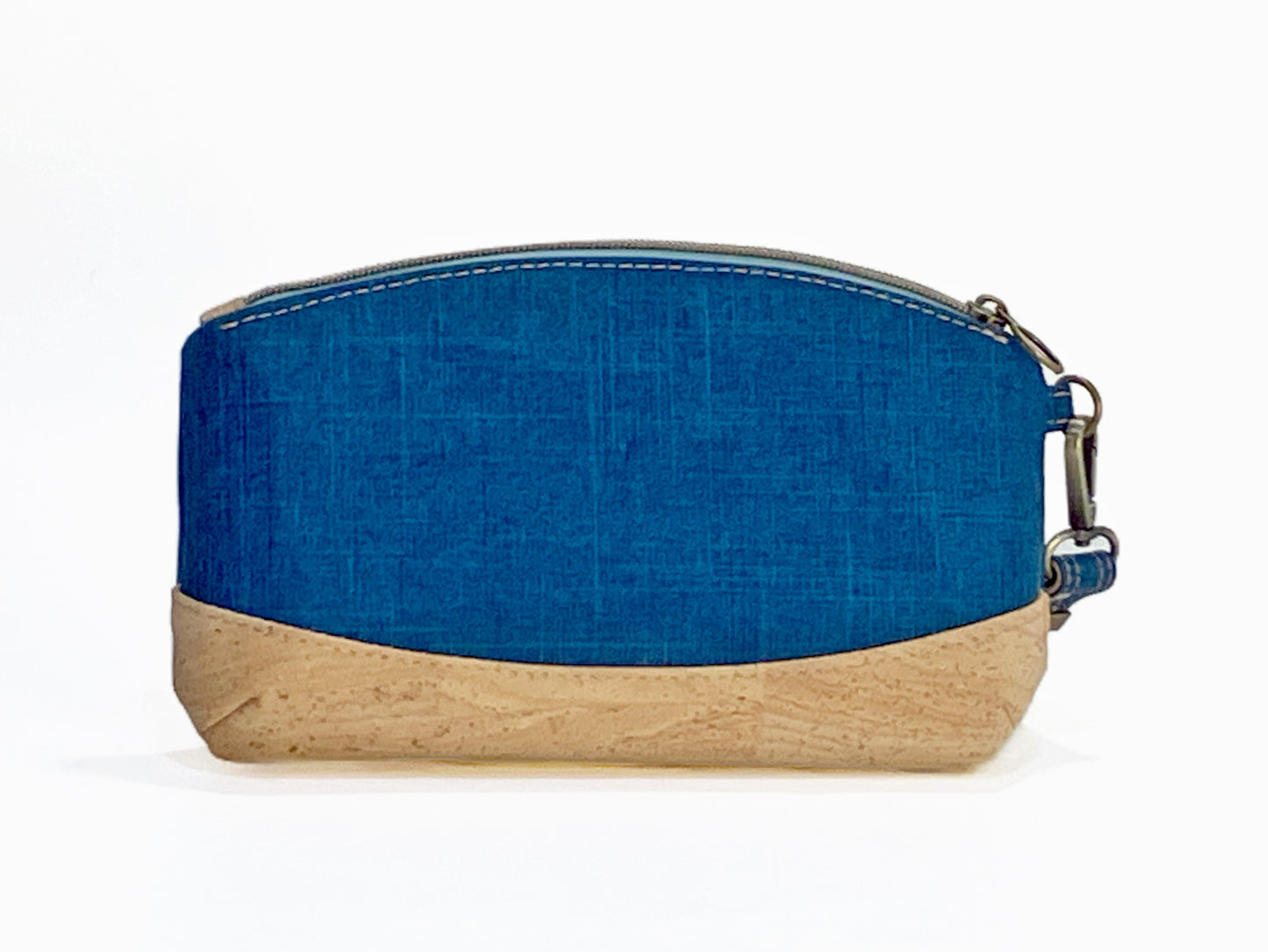 Wristlet in Navy and Cork