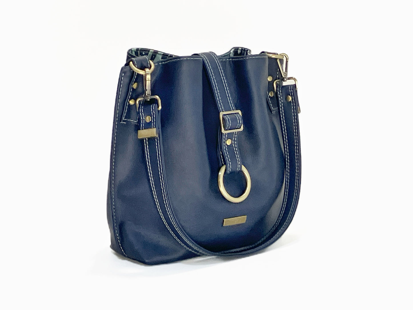 Slouchy Navy Shoulder Bag – Jellyfish Interior