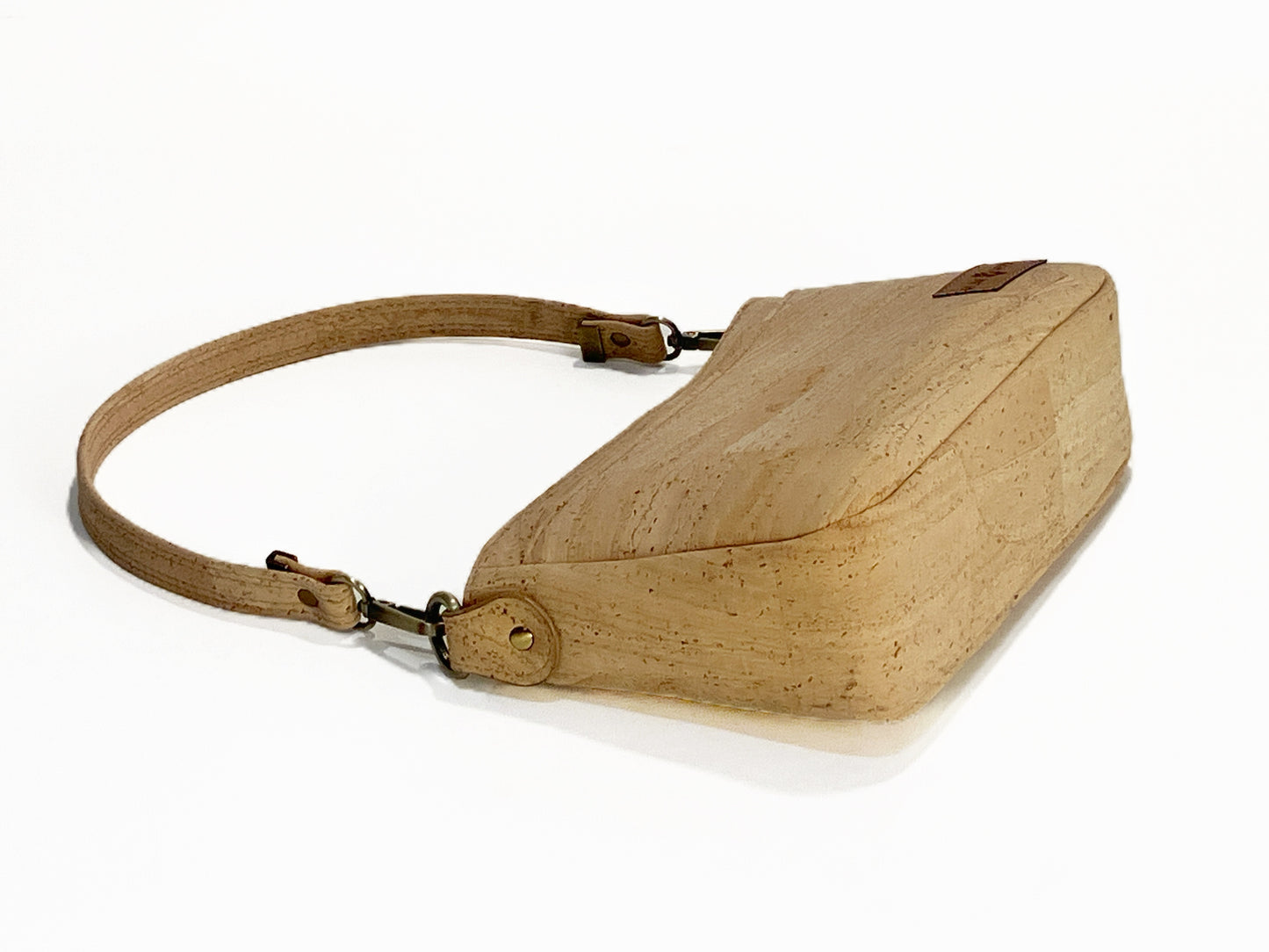 Small cork crossbody bag with additional shoulder strap