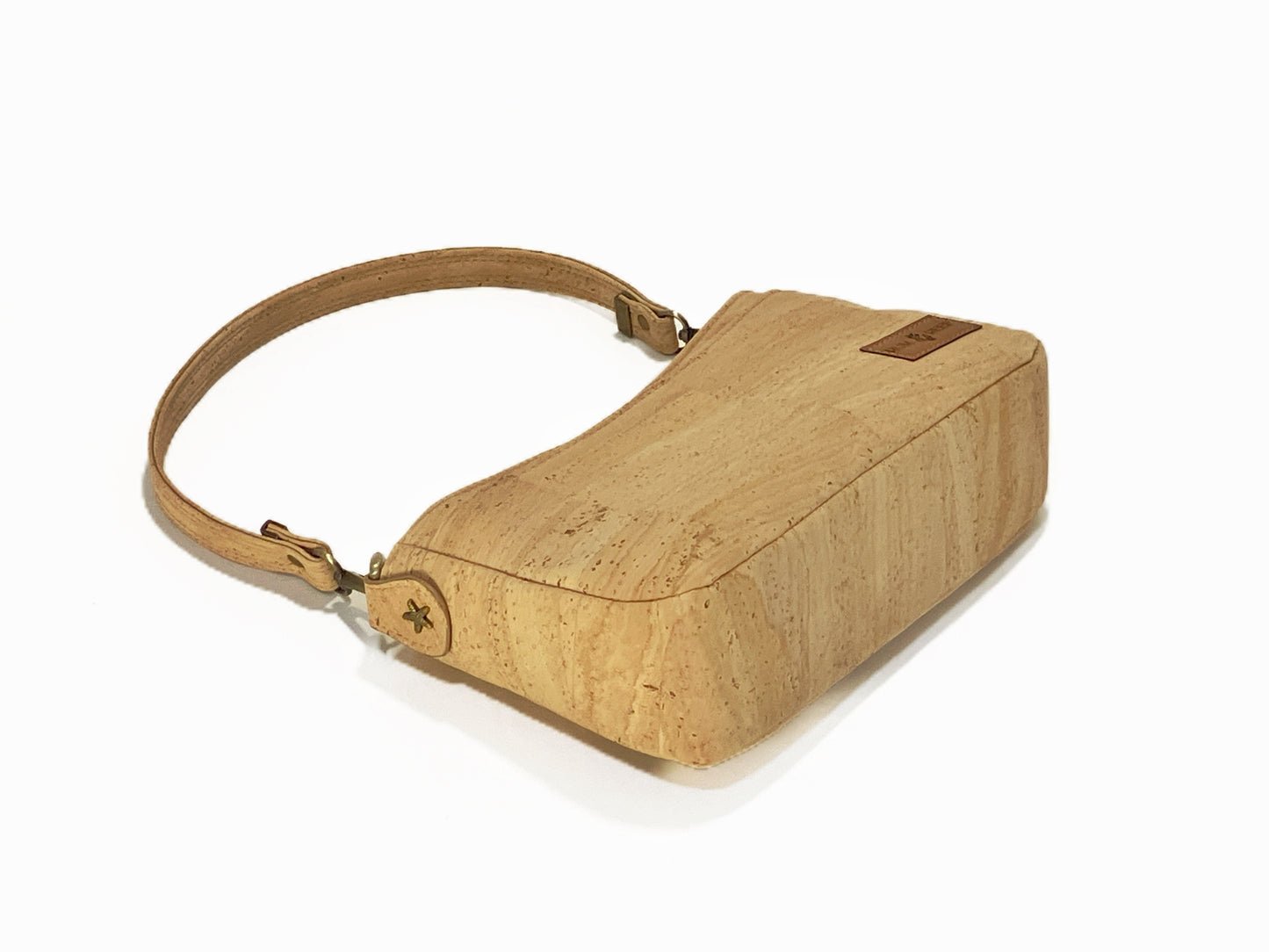 Small cork crossbody bag with sealife accents