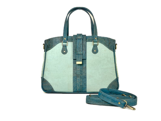 Large Crossbody Bag in Aqua and Teal