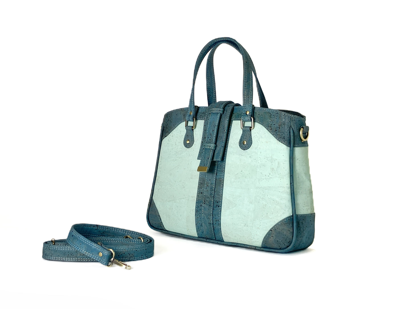 Large Crossbody Bag in Aqua and Teal