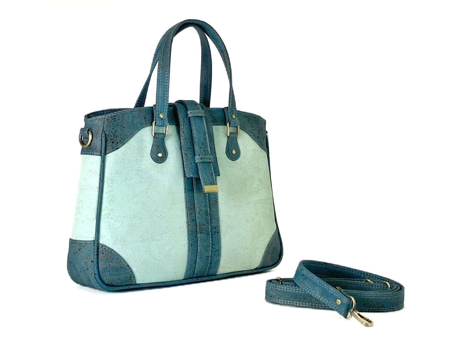 Large Crossbody Bag in Aqua and Teal