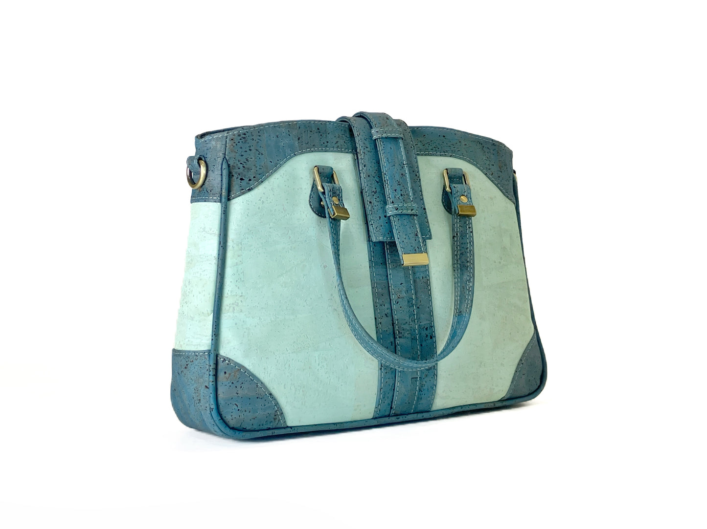 Large Crossbody Bag in Aqua and Teal