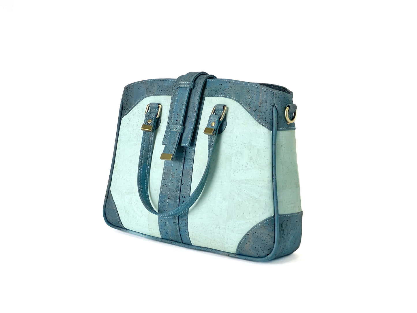 Large Crossbody Bag in Aqua and Teal