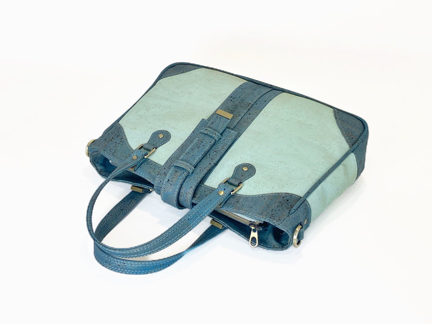 Large Crossbody Bag in Aqua and Teal