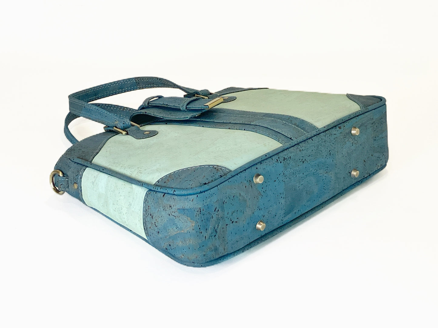 Large Crossbody Bag in Aqua and Teal